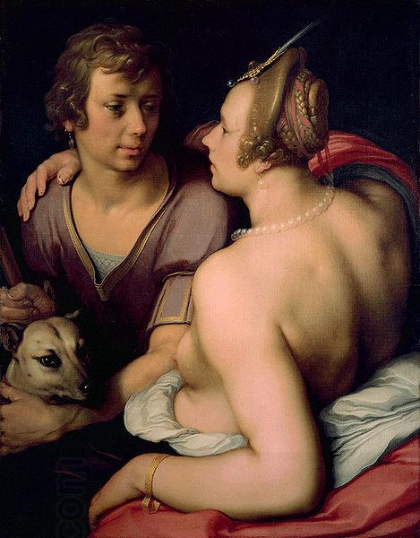 CORNELIS VAN HAARLEM Venus and Adonis as lovers China oil painting art